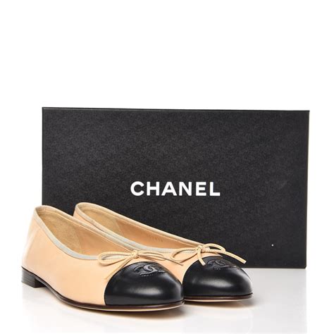 chanel black quilted flats|chanel ballet flats beige.